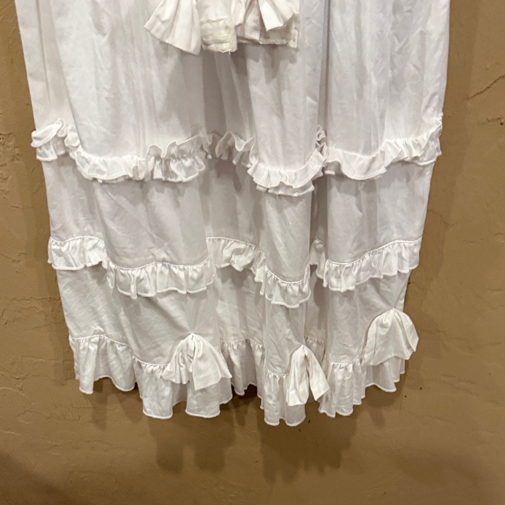White Ruffled Long Dress - Picture 9 of 11